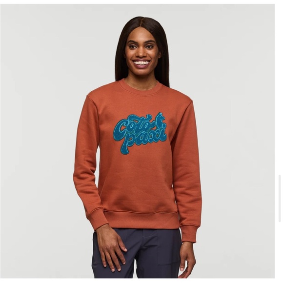 Cotopaxi Women's Medium Coto-Patch Crew Sweatshirt Faded Brick Rust NWT - Picture 2 of 7